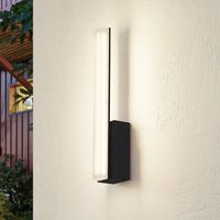 Lucande LED-Wandleuchte Lisana, schwarz, vertikal, IP44