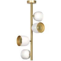 Marchetti LED-taklampa Dome, vertikal, 73 cm, vit