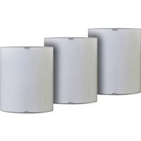 Lindby Wandleuchte Phil, weiß, Glas, Höhe 21cm, 3er-Set