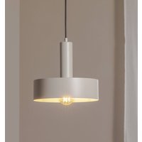 SIGMA Hänglampa Vitrum rund, taupe, cylindrisk, Ø 27 cm