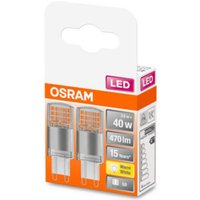 OSRAM LED-stiftlampa G9 4,2 W 2 700 K klar 2-pack
