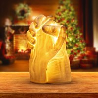 SELETTI Lampe de table LED With Me en porcelaine, blanche