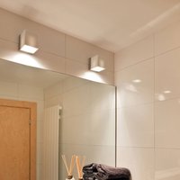 Fabbian Cubetto wall light GU10 chrome/white