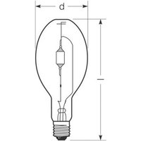 RADIUM metallhalogenidlampa E40 1000W HRI-E NSC/C klar
