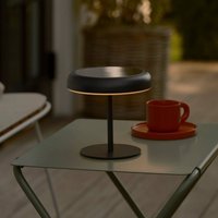 Nordlux LED solar battery table lamp Elmer, black, metal, IP44