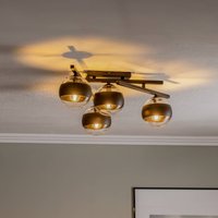 EMIBIG LIGHTING Taklampa Smart, svart/klar, 4 lampor