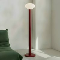 ALDEX Lampe sur pied Flo, rouge, hauteur 138 cm, à 1 lampe, verre