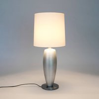Holländer SIGMA SOTTILE table lamp, silver/white, height 68 cm, ceramic, E27
