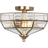 Elstead Taklampa Old Park, mässing antik