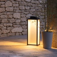 Les Jardins Tradition LED solar lantern, anthracite, height 65 cm