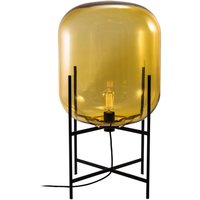 pulpo golvlampa Oda Medium, bärnsten/svart, höjd 85 cm