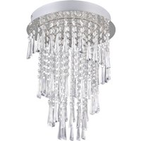Reality Leuchten LED-taklampa Pomp, Ø 30 cm, krom, akryl/metall, CCT