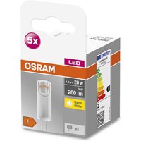 OSRAM Base PIN LED-stiftlampa G4 1,8 W 200 lm 5-pack