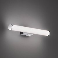 Trio Lighting Mattimo LED-vägglampa, bredd 40 cm, krom, strömbrytare