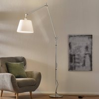 Lampe sur pied Artemide Tolomeo Mega, gris/aluminium/satiné, à intensité