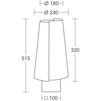 HerzBlut bordslampa Jojo, trä, brun/krämfärgad, 51,5 cm, E27