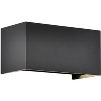 Mantra Iluminación Applique d'extérieur LED Davos double, noir, intensité variable, aluminium