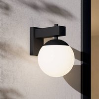 EGLO Bufalata outdoor wall light, black/opal white