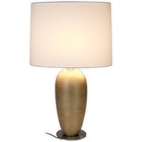 Holländer OMEGA OVAL table lamp, gold/white, height 65 cm, ceramic, E27