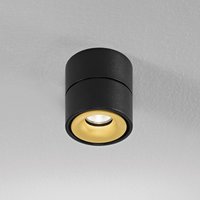 Egger Licht Egger DLS Spot pour plafond Clippo, dim-to-warm, noir/or