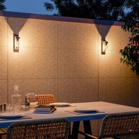 Calex applique d'extérieur, acier inoxydable, douille en bas, noir