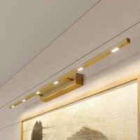 Quitani LED-tavelbelysning Tolu, matt mässing, längd 119 cm