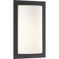 LCD Utomhusvägglampa Luis, grafit, E27, glas, stål, aluminium