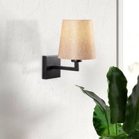 Opviq Wall light profile, black/cream, metal/fabric, height 30 cm