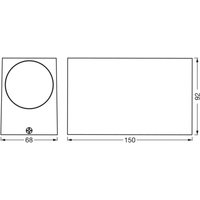 OSRAM ENDURA CLASSIC SQUARE outdoor wall lamp, black, up/down