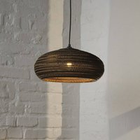OSRAM DROP pendant light, brown, Ø 40 cm, corrugated cardboard, E27