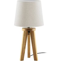 HerzBlut Elli lampe à poser, chêne huilé/crème