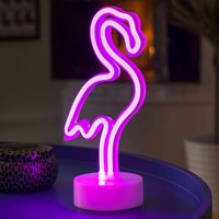 Konstsmide Season Lampe décorative LED Flamand rose, sur pile