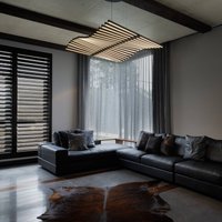 Vibia LED pendant light RHYTHM, grey-brown 131 x 87 cm 927 dimmable