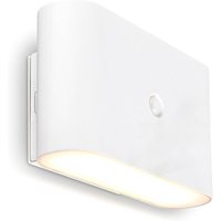 Briloner LED battery wall lamp Chat, white, 16 cm, plastic, sensor