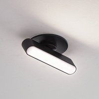 Lindby LED-inbyggnadslampa Eldrin, svart, ljuslist,13,1cm