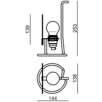 Stilnovo Bugia LED-bordslampa, glänsande svart