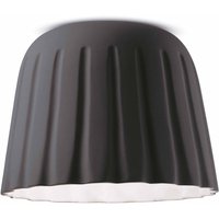 Ferroluce Plafonnier Madame Gres céramique 29 cm anthracite