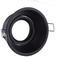 Einbauleuchte Slim Trim, schwarz, Ø 9,4 cm, IP20, Alu, GU10