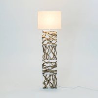 Holländer Tremiti floor lamp, wood-coloured/beige, height 160 cm, wood