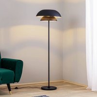 Lucande Kellina floor lamp, 151 cm, black, metal, E27