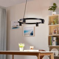 Arcchio Hängeleuchte Brinja, schwarz, Ø 64 cm, 4-flg., GU10