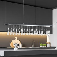 Näve Nobilis LED hanging light, dimmable, dark grey