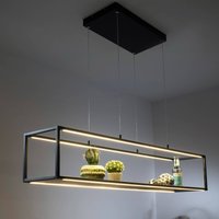 Paul Neuhaus LED-hänglampa Contura, svart, 105 cm