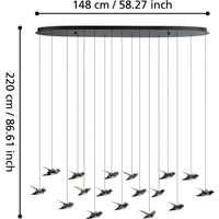 EGLO Stars Of Light LED-hänglampa Paratebueno svart 17-fl