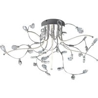 Crystal loftlampe, krom, 54 cm