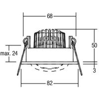 BRUMBERG downlight IP65 round switchable titanium