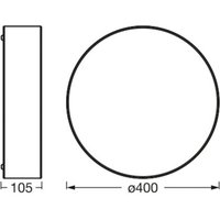 Ledvance Orbis Paris ceiling light Ø 40cm brown