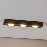 Luminex Downlight Ian in black, 3-bulb