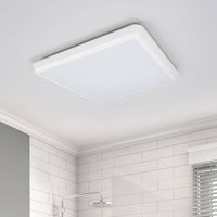 Arcchio LED-taklampa Augustin, 30 x 30 cm, vit, IP54