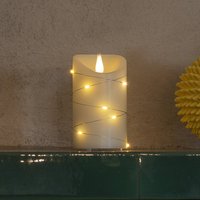 Konstsmide Christmas LED wax candle white Light colour warm white 17.8 cm